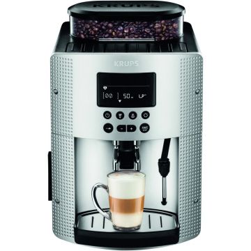 Espressor automat KRUPS Espresseria Essential EA815E70 1450W 15 bar 1.7 l Spumare manuală a laptelui Display LCD de mari dimensiuni Design compact pentru o depozitare ușoară
