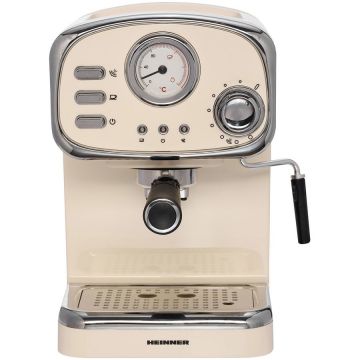 Espressor cafea HEM-1100CR 15 Bar 1.25 Litri 1100W Crem
