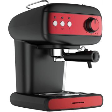 Espressor de cafea Heinner Red Boquette HEM-1100BKRD, 850W, 15bar, 1.2L, Negru/Rosu