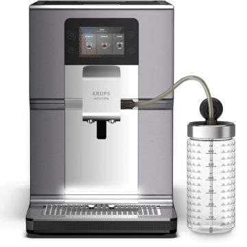 Espressor de cafea Krups Intuition Preference+ EA875E10, 1450W, 15bar, 3L, Argintiu