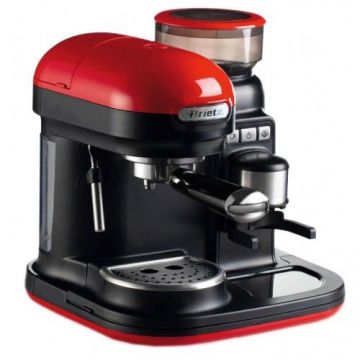 Espressor manual 1318BKRD Moderna 1080W Rasnita incorporata Sistem cappuccino 15Bar Rosu
