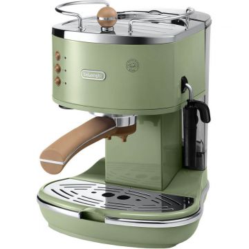 Espressor manual DeLonghi Icona Vintage ECOV311.GR, 1100 W, 1.4 L, 15 bar, Verde