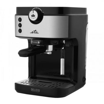 Espressor manual ETA Delizio 1180 90000, 1633 W, 0.9 L, 20 bar, Dispozitiv spumare, Negru
