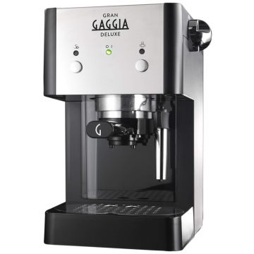 Espressor manual Gaggia Gran Deluxe GES-GR-02DX, 950 W, 1 L, 15 bar, Argintiu Espressor manual Gaggia Gran Deluxe GES-GR-02DX, 950 W, 1 L, 15 bar, Argintiu