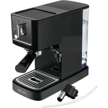 Espressor manual Krups Calvi Latte XP345810, 1 L, 15 bar, Negru