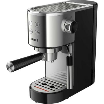 Espressor manual Krups Virtuoso XP442C11, 1 L, 15 bar, Argintiu/Negru