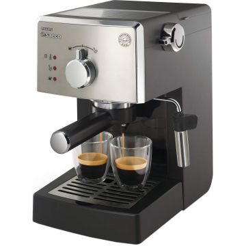 Espressor manual Philips Saeco Poemia HD8425/19, 1050 W, 1.25 L, 15 bar, Argintiu