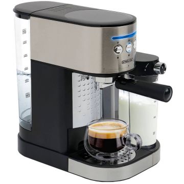 Espressor manual Star-Light ESD-170SS, 1470 W, 1.7 l, 15 Bar, Dispozitiv spumare, Recipient detasabil lapte 0.5 l, Argintiu