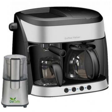 Pachet Espressor 3 In 1 Di Mattino Sc425 15 Bari 1700W 1.25L Functie Spumare + Rasnita Del Caffe Grind Master 220W 60g