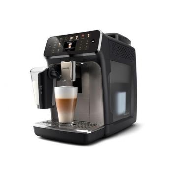 Espressor automat Philips 5500 Series EP5549/70, 1500 W, Rezervor apa 1.8l, 3 setari temperatura, Rasnita ceramica, LatteGo (Negru/Argintiu)