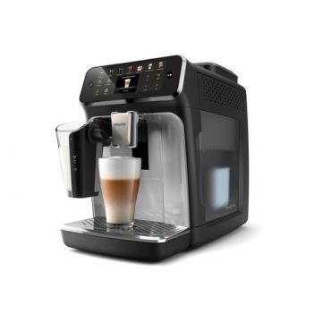 Espressor automat Philips Seria 4400 EP4446/70, 1500 W, 15 bari, Rezervor 1.8l, Afisaj TFT tactil, Rasnita ceramica, LatteGo (Negru/Argintiu)