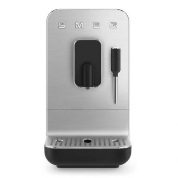 Espressor automat Smeg BCC12BLMEU, 1350 W, 19 bar, Rezervor 1.4 l, Capacitate boabe cafea 150 g, 8 functii cafea (Negru)