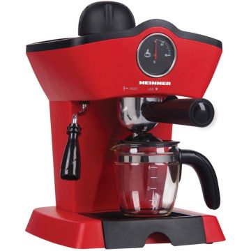 Espressor de cafea Heinner Retro Effect HEM-200RD, 800W, 3.5bar, 0.25L, Rosu