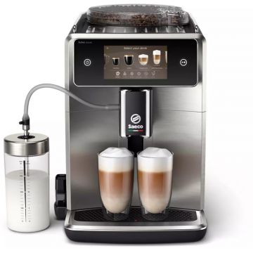 Espressor de cafea Philips Saeco SM8785/00, 1500W, 15bar, 1.7L, Argintiu/Negru