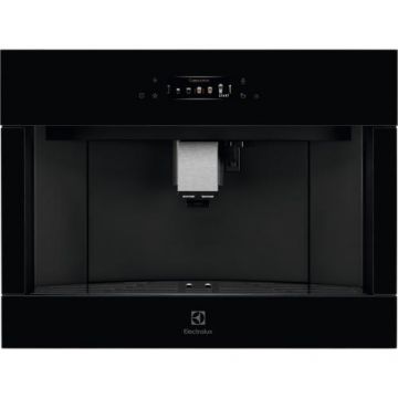 Espressor incorporabil automat Electrolux Seria 900 PRO, Control touch, 12 programe, Display TFT activ, Capacitate rezervor apa 2.5 l, Capacitate rasnita 350 grame, Indicator reumplere cafea si apa, Sticla neagra