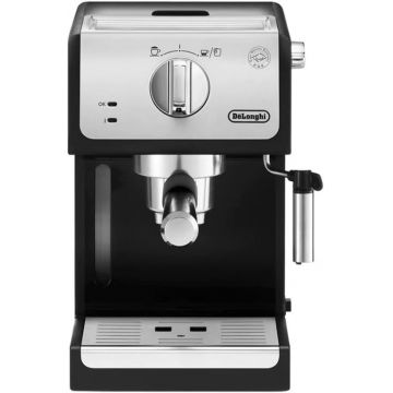 Espressor manual De'Longhi Active line ECP33.21.BK, 1100 W, 1.1 L, 15 bar, sistem Cappuccino (Negru)