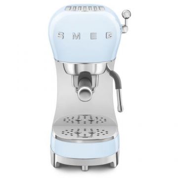 Espressor manual Smeg ECF02PBEU, 1350 W, 15 bar, 1.1 L, 3 setari temperatura (Albastru)