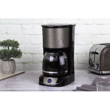 Aparat electric de cafea Berlinger Haus, Crystal, 800W, 1.5 L, plastic/inox, sampanie