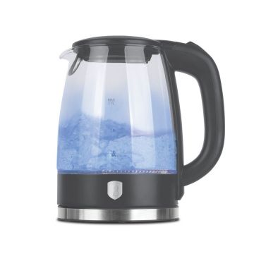 Ceainic electric Berlinger Haus, Anthracite, 1.7 L, sticla borosilicata, antracit mat/transparent