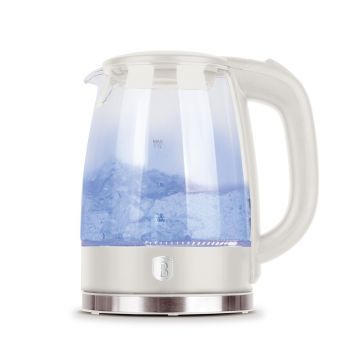Ceainic electric Berlinger Haus, Sahara, 1.7 L, sticla borosilicata, crem mat/transparent
