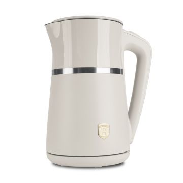 Ceainic electric cu pereti dubli Berlinger Haus, Sahara, 21.6x15.5x26.2 cm / 1.7 L, plastic/inox, crem mat