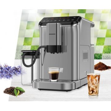 Espressor automat Genesis, Heinner, 1350W, 20 Bar, 1.5L, argintiu