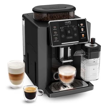 Espressor automat Krups Sensation Milk EA912HF0, 1450 W, 1.7 l, Negru