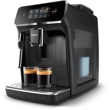 Espressor automat Philips EP1224 00, 1500W, 2 bauturi, sistem clasic de spumare a laptelui, afisaj tactil, rasnita ceramica, compatibil cu filtrul Aqua Clean, gri casmir
