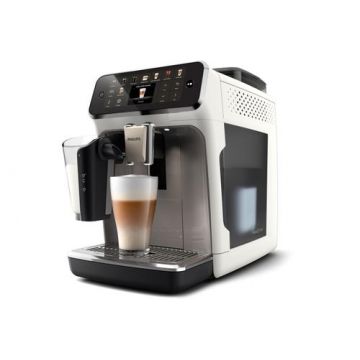 Espressor automat Philips LatteGo 5500 EP5545/70, 1500 W, Rezervor 1.8 l, 15 bar, Rezervor lapte 0.26 l, Rasnita incorporata, Ecran TFT (Alb)