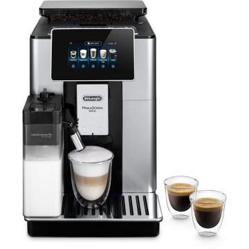 Espressor Automat PrimaDonna Soul ECAM610.55.SB 2.2L 19Bar Coffee Link App 1450W Negru/Argintiu