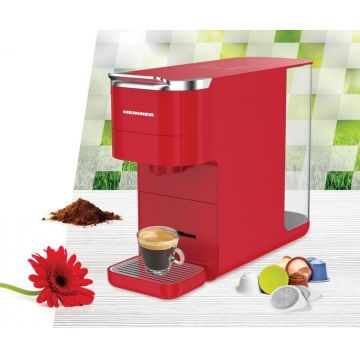 Espressor capsule Heinner, 1400-1525W, rosu
