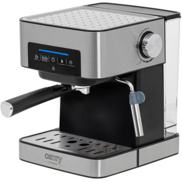 Espressor de cafea Camry CR4410, 1500W, 15bar, 1.6L, Argintiu/Negru