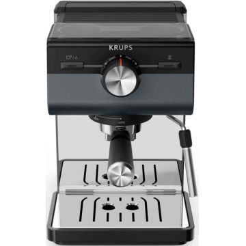 Espressor de cafea Krups manual Authentic+ C80 XP384G10, 1000W, 15bar, 2L, Negru/Gri