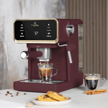 Espressor digital 3 in 1 Berlinger Haus, Leonardo, 950W, 21x25.9x28 cm, inox, visiniu mat