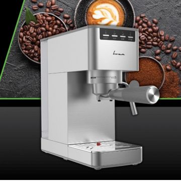 Espressor Fram, 1350W, 15 Bar, 1.2L, argintiu