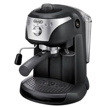 Espressor manual De'Longhi EC221.B, 15 Bar, 1 l, dispozitiv spumare, sistem cappuccino, oprire automata, negru/ gri