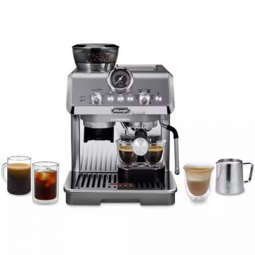 Espressor manual DeLonghi La Specialista Arte Evo EC9255.M, 1,7l, 15 bar, 1550W, Tehnologie Cold Extraction, Argintiu inchis