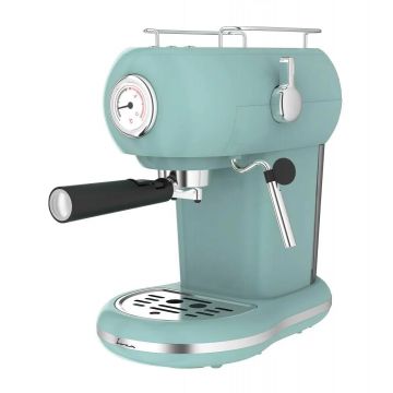 Espressor Manual Fram FEM-D15RGR, 1100 W, Rezervor 1.2 L, 15 Bar Verde