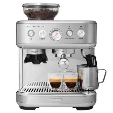 Espressor manual Sencor SES6010SS, 15 bar, Abur, 3 programe, Rasnita incorporata (Inox)