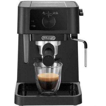 Espressor Manual Stilosa EC235.BK 1L 15Bar Sistem Manual de Spumare Lapte 1100W Negru
