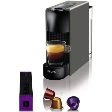 Espressor Nespresso by Krups Essenza Mini XN110B10, 1260W, 19 Bar, 0.6L, Gri, + set capsule degustare