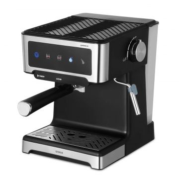 Espressor Samus Espressia 20, 20 Bari, Putere 1150 W, Rezervor de Apa Transparent Detasabil 1.8 Litri, 3 Optiuni Disponibile (1 CEASCA/2CESTI/APA Calda), Negru