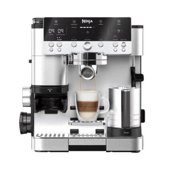 Espressor semi-automat Ninja Luxe Café Premier ES601EU, 1650 W, 19 bauturi, Cold Brew, Spumare, Rasnita cu 25 setari macinare, Capacitate boabe 250 gr (Inox)