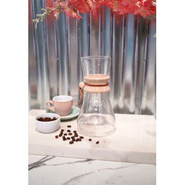 Filtru de cafea chemex din sticlă și lemn - Default Title