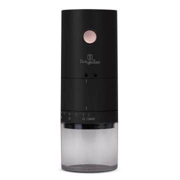 Rasnita de cafea portabila si reincarcabila Berlinger Haus, Black Rose, ceramica, negru