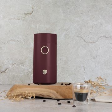 Rasnita electrica de cafea Berlinger Haus, Leonardo, 150W, inox, visiniu mat